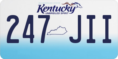 KY license plate 247JII