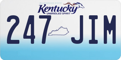 KY license plate 247JIM