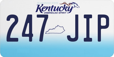 KY license plate 247JIP