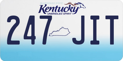 KY license plate 247JIT