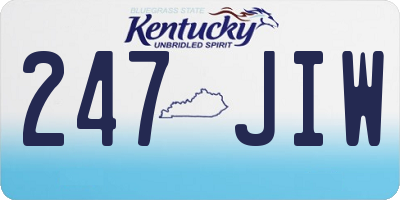 KY license plate 247JIW
