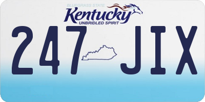 KY license plate 247JIX