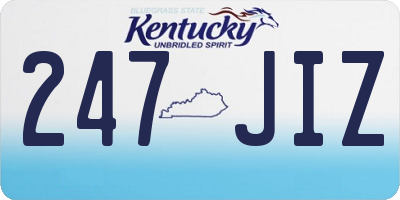 KY license plate 247JIZ