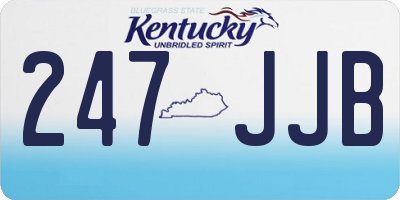 KY license plate 247JJB