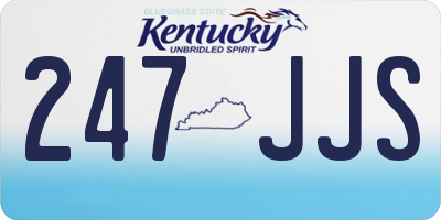 KY license plate 247JJS