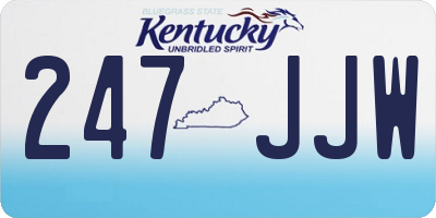 KY license plate 247JJW