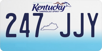 KY license plate 247JJY