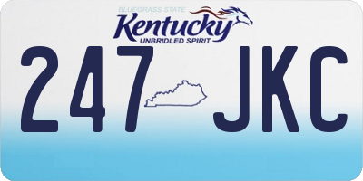 KY license plate 247JKC