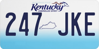 KY license plate 247JKE