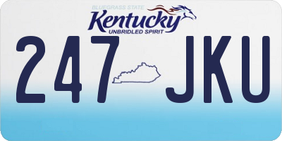 KY license plate 247JKU