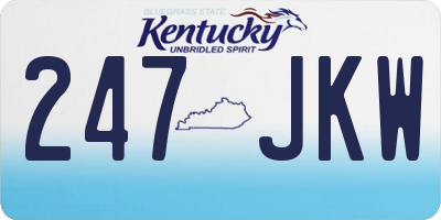 KY license plate 247JKW