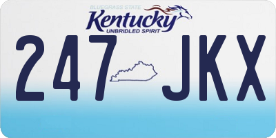 KY license plate 247JKX