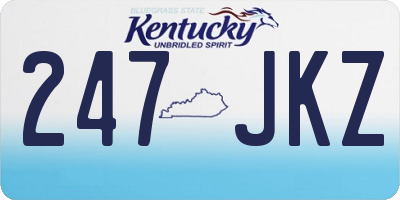 KY license plate 247JKZ