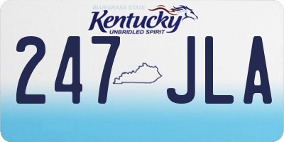 KY license plate 247JLA
