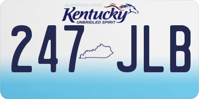KY license plate 247JLB