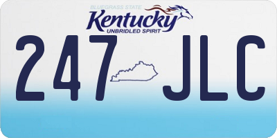 KY license plate 247JLC