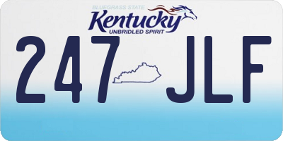 KY license plate 247JLF