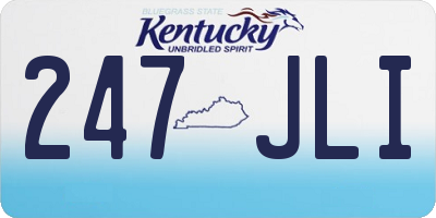 KY license plate 247JLI
