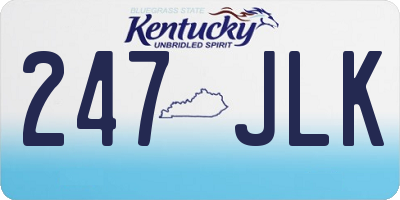 KY license plate 247JLK