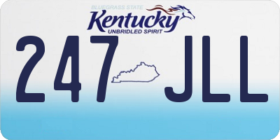 KY license plate 247JLL