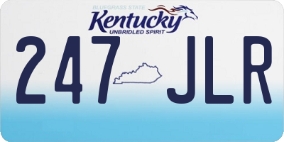KY license plate 247JLR