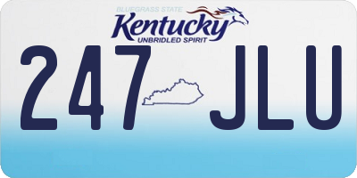 KY license plate 247JLU