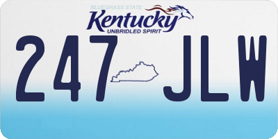 KY license plate 247JLW