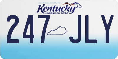 KY license plate 247JLY