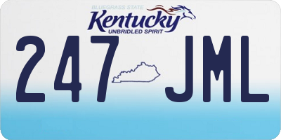 KY license plate 247JML