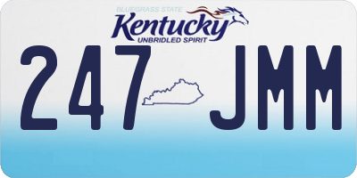 KY license plate 247JMM