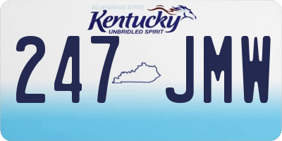 KY license plate 247JMW