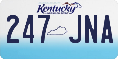KY license plate 247JNA