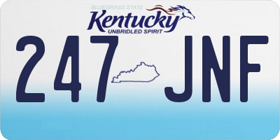 KY license plate 247JNF