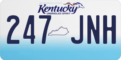 KY license plate 247JNH