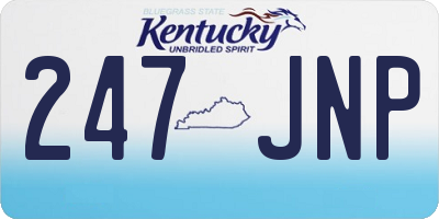 KY license plate 247JNP