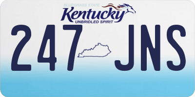 KY license plate 247JNS