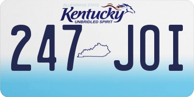 KY license plate 247JOI