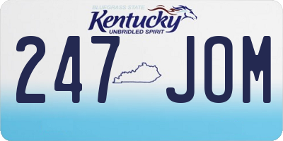 KY license plate 247JOM