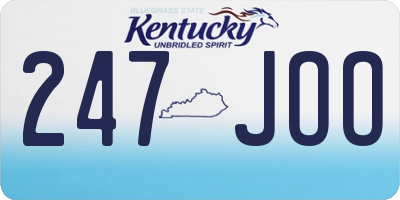 KY license plate 247JOO