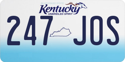 KY license plate 247JOS