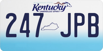 KY license plate 247JPB