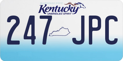 KY license plate 247JPC