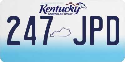 KY license plate 247JPD