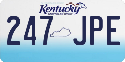 KY license plate 247JPE