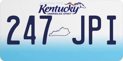 KY license plate 247JPI