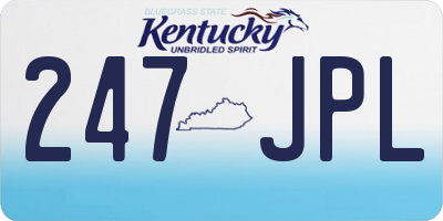 KY license plate 247JPL