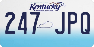 KY license plate 247JPQ