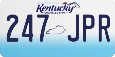 KY license plate 247JPR