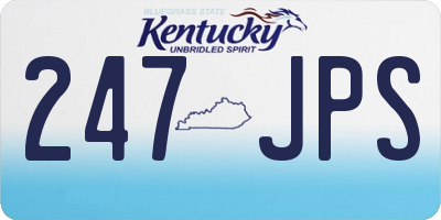 KY license plate 247JPS