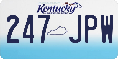 KY license plate 247JPW